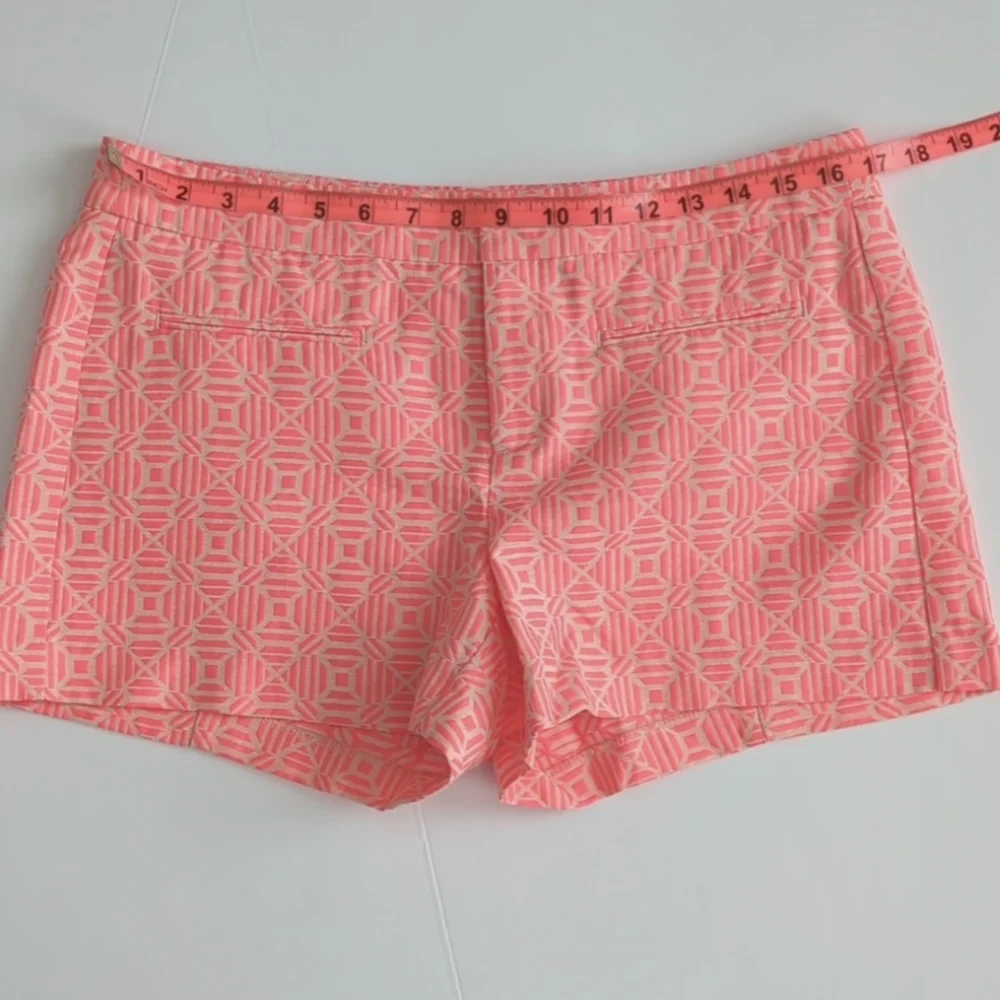 GAP Neon Coral Pink Clean Front Jacquard Shorts size 8